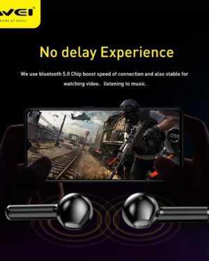 AWEI T26 TWS Wireless Earbuds Bluetooth-compatible Earphone in Ear With Dual Mic Stereo Sound HiFi Bass Headphone