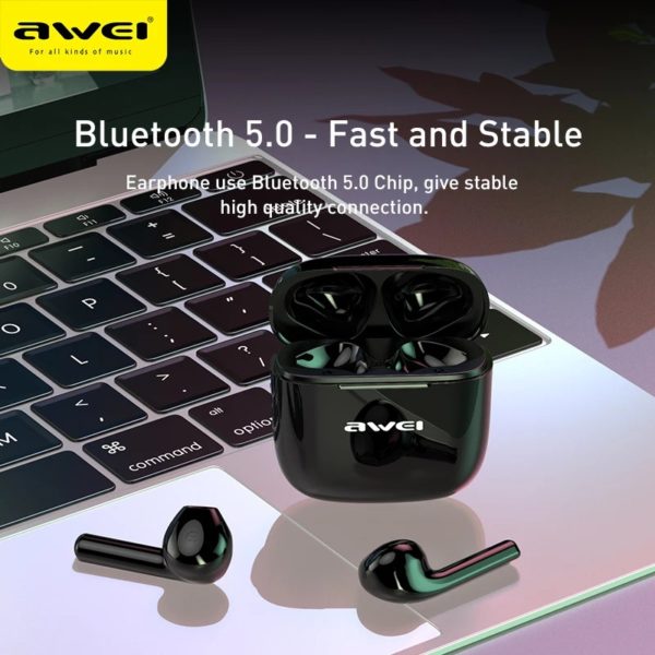 AWEI T26 TWS Wireless Earbuds Bluetooth-compatible Earphone in Ear With Dual Mic Stereo Sound HiFi Bass Headphone