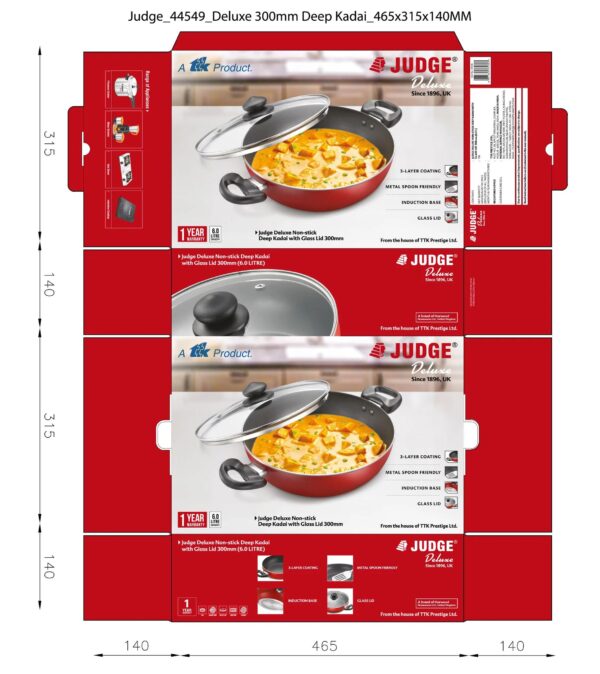 Judge Deluxe Flat Kadai 30 cm - 37038 - Image 3